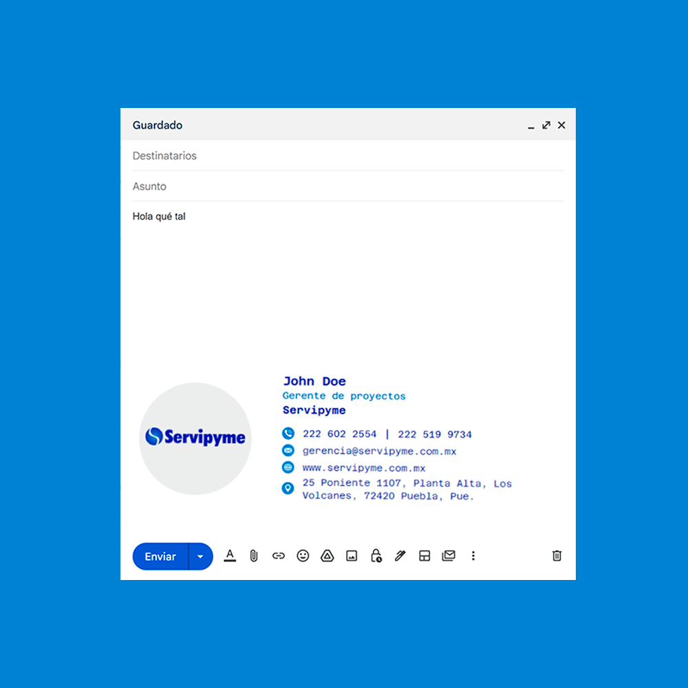 Email signature para Servipyme
