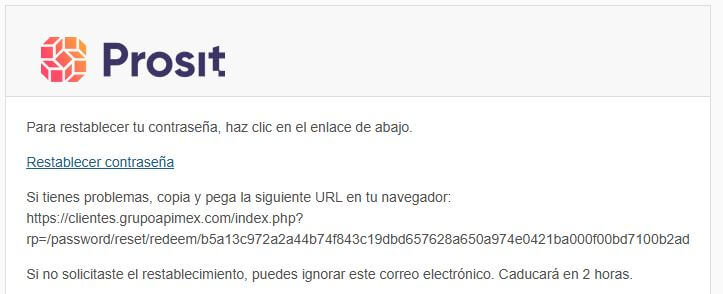 Da clic en restablecer contraseña
